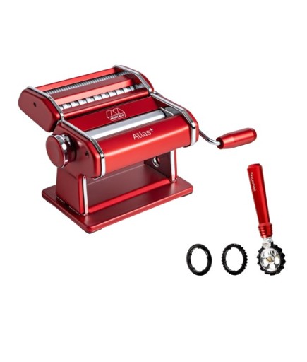 Marcato Atlas 150 Plus Makarna Makinesi + Pastawheel Set Kırmızı