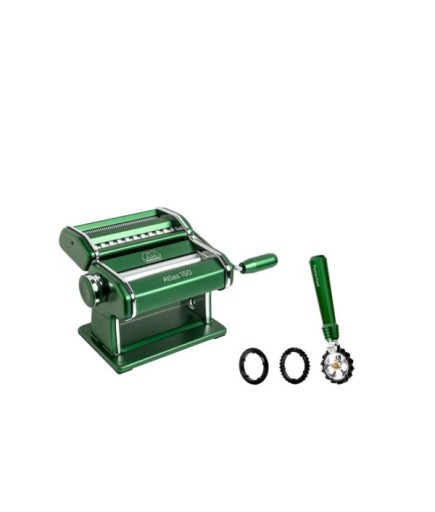 Marcato Atlas 150 Yeşil Makarna Makines+Pastawheel